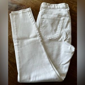 MOTHER high waisted looker glass slipper 28